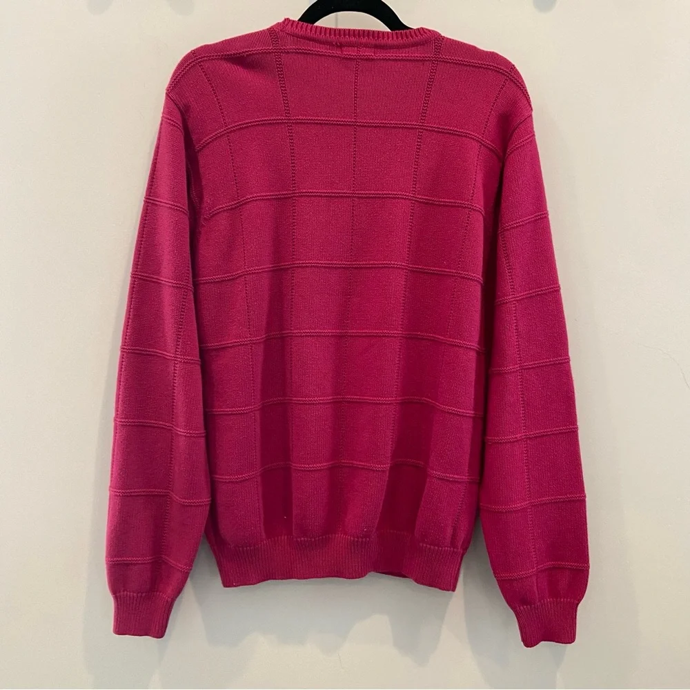 IZOD Vintage 90’s Crewneck Sweater Fushcia Medium